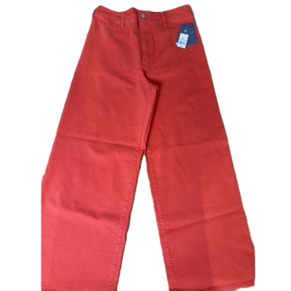 Universal Thread Women's High Rise Sailor Wide Leg Ankle Jeans Red Size 17R - Picture 2 of 2